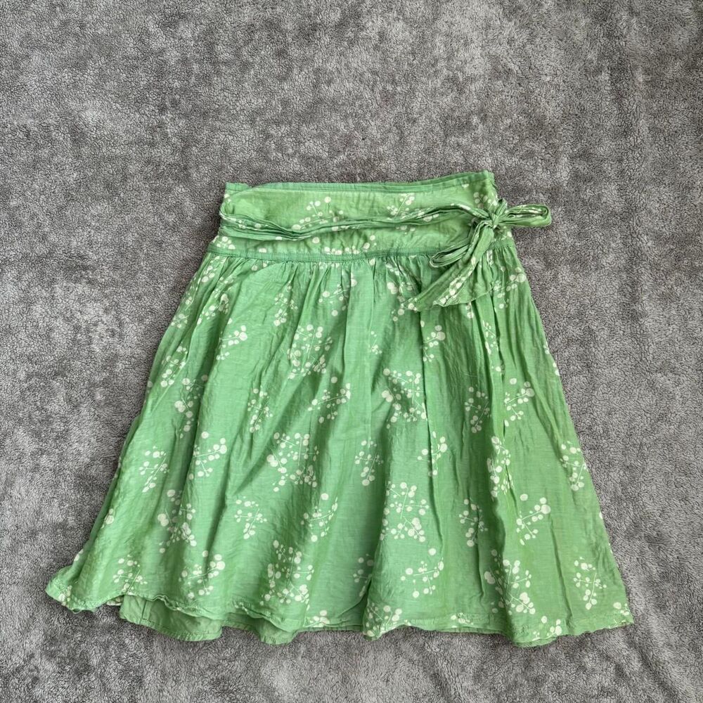 esprit Green floral midi skirt